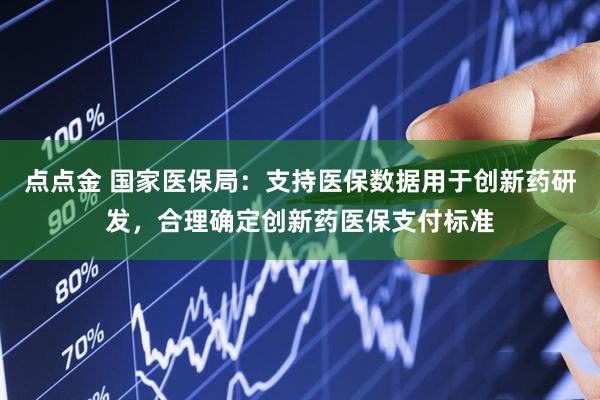 点点金 国家医保局：支持医保数据用于创新药研发，合理确定创新药医保支付标准