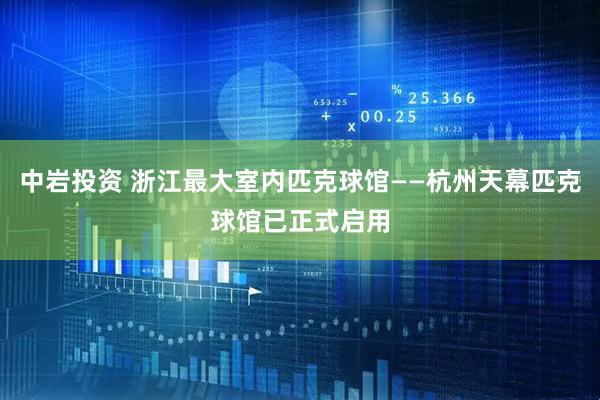 中岩投资 浙江最大室内匹克球馆——杭州天幕匹克球馆已正式启用