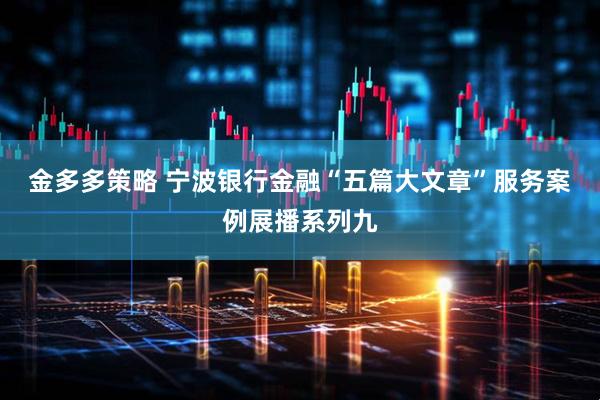 金多多策略 宁波银行金融“五篇大文章”服务案例展播系列九